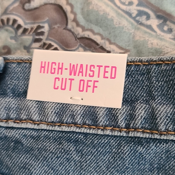 Victoria Secret High Waisted Cut Off Jean Shorts - Picture 4 of 5